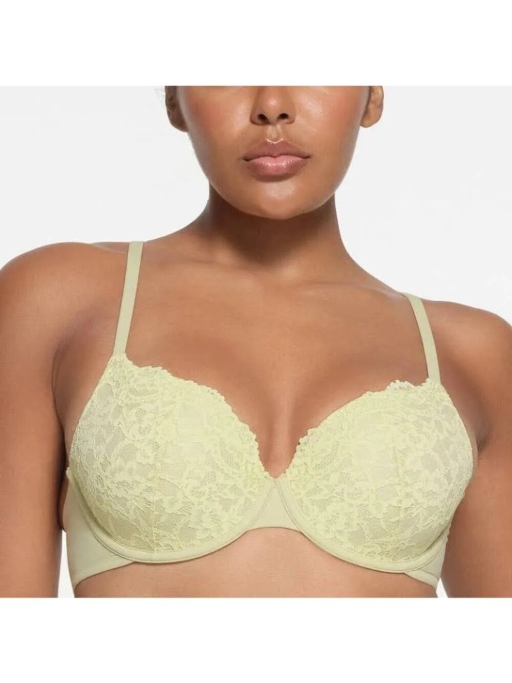 NWT SKIMS FITS EVERYBODY LACE T-SHIRT BRA SAGE MULTI - 34DDD